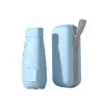UPF50+ Mini Travel Sun Umbrella for Purse With Case,Small Compact UV Umbrella Protection Sun,Lightweight Portable Parasol Windproof for Women Men Kids - Image 2