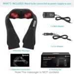 AERLANG Shiatsu Back and Neck Massager, Back Massager Deep Tissue Kneading Neck and Shoulder Massage with Heat, Electric Massage Pillow Fathers Day Gift Ideas from Daughter Son(NOT Cordless) - Image 2