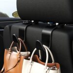 Amooca Car Seat Headrest Hook 4 Pack Hanger Storage Organizer Universal for Handbag Purse Coat fit Universal Vehicle Car Black S Type - Image 4