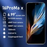 OEJBK 16PROMA X Smartphone New Upgrade 16GB+512GB/6.99" Display 68+108MP Zoom Camera,Tempered Glass Finish, 7000mAh Android 14 Smartphone (Pink) - Image 4