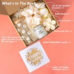 JTEWB Birthday Gifts For Women, Teen Girl, Her, Happy Birthday Gift Box For Girl, Women, Sister, Daughter, Friends, Cute Daisy Aesthetic Glass Cups Gift Set 7pcs - Image 4