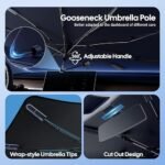 EcoNour Umbrella Windshield Sun Shade for Car | Foldable Umbrella Sun Shield | UV & Heat Protection for Front Window Shade with Storage Pouch | Fits Sedans Truck & SUVs | Medium 57"x 33" Visit the EcoNour Store - Image 5