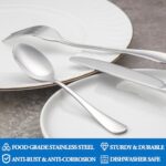 16 Pcs Forks and Spoons Silverware Set,Food Grade Stainless Steel Flatware Cutlery Set for Home,Kitchen and Restaurant,Mirror Polished,Dishwasher Safe - 8 Dinner Fork(8 inch) and 8 Teaspoon(6.5 inch) - Image 7