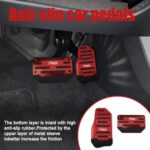 2PCS Non-Slip Car Pedal Covers, Premium Aluminum Alloy Gas and Brake Pedals Covers for Safe Driving, Automatic Transmission Pedal Covers Replacement Kit, Universal Car Accessories for Most Car - Image 2