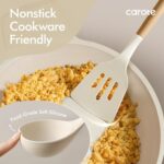 CAROTE 22pcs Silicone Cooking Utensils Set, 446°F Heat Resistant Kitchen Utensils Gadgets Set, Spatula, Turner, Whisk, Tongs - Image 2