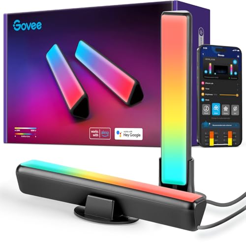 Version 1.0.0 Govee Smart LED Light Bars, Work with Alexa and Google Assistant, RGBICWW WiFi TV Backlights with Scene and Music Modes for Gaming, Pictures, PC, Room Decoration - Image 1