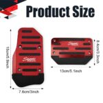 2PCS Non-Slip Car Pedal Covers, Premium Aluminum Alloy Gas and Brake Pedals Covers for Safe Driving, Automatic Transmission Pedal Covers Replacement Kit, Universal Car Accessories for Most Car - Image 3