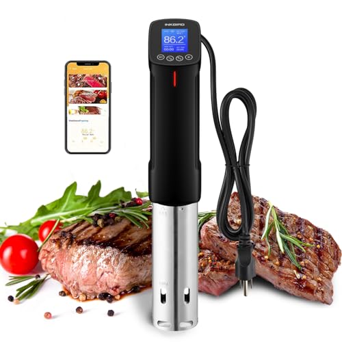 41lWY8Q6xjL INKBIRD WIFI Sous Vide Cooker ISV-100W, 1000 Watts Sous Vide Machine Immersion Circulator with 14 Preset Recipes on APP & Calibration Function, Thermal Immersion, Fast-Heating with Timer - Image 1