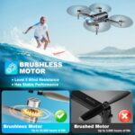 GPS Drones with Camera for Adults 4K, FPV Drone Under 249g with Brushless Motor, GPS Auto Return, Follow Me, Circle Fly, Waypoint Flight, Foldable Drone with Gesture Control, 46Mins with 2 Batteries - Image 3