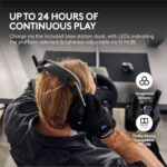 Logitech G Astro A50 X Multi-Platform Wireless Gaming Headset + Base Station for PS5/Xbox/PC: PLAYSYNC Video &amp; Audio Switcher, HDMI 2.1 4K 120Hz VRR, <24bit/48kHz, 24hr Battery, 2.4GHz &amp; BT - Black - Image 4