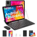 DOOGEE Tab A9 Android Tablet,10 inch Tablet,12GB+64GB/2TB TF,6580mAh Gaming Tablets,2.0GHz Quad Core,1280x800 IPS HD,Dual Speakers,5G WiFi,BT5.0,Face Unlock,Android 15 Tablet with Keyboard,Pen&amp;Mouse - Image 6