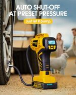 KeenPower Tire Inflator Portable Air Compressor - Super Fast - 21V Rechargeable Battery Powered Handheld 160PSI Tire Inflator, Dual Power Supply Modes, Portable Air Pump for Car Motorcycle E-Bike - Image 3